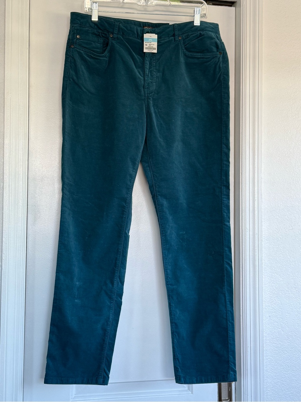 J. McLaughlin Teal peach fabric style Cropped Pants